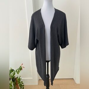 THREADS SAKS FIFTH AVENUE 100% Italian Merino Wool Open Front Kimono Cardigan